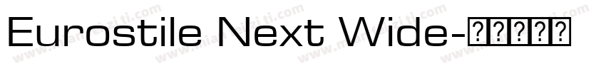 Eurostile Next Wide字体转换